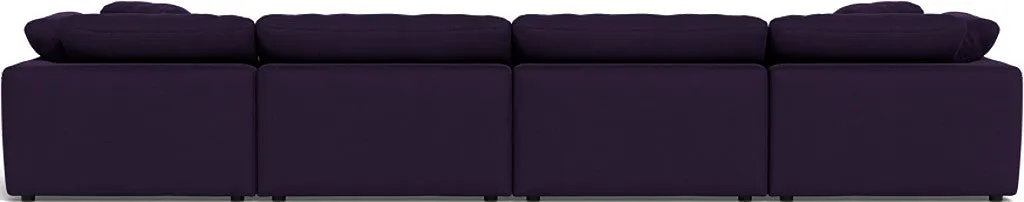 Fluffy 4 Piece Sectional W/Double Otto