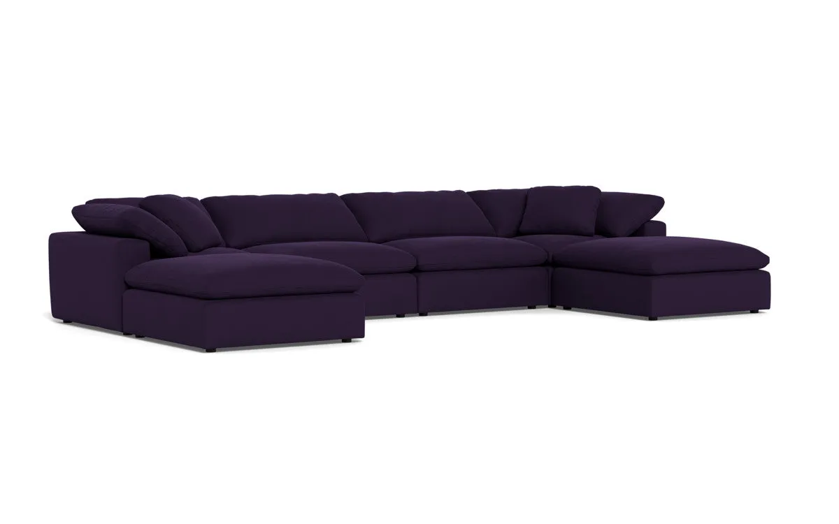 Fluffy 4 Piece Sectional W/Double Otto