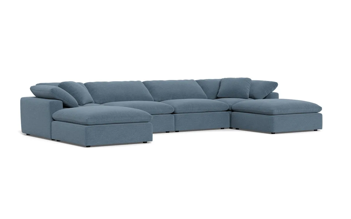 Fluffy 4 Piece Sectional W/Double Otto