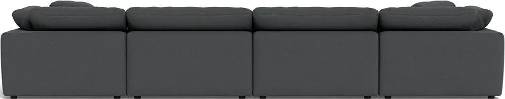 Fluffy 4 Piece Sectional W/Double Otto