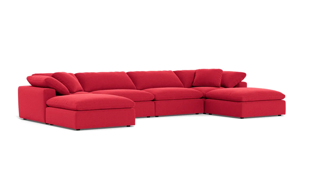 Fluffy 4 Piece Sectional W/Double Otto