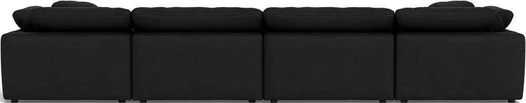 Fluffy 4 Piece Sectional W/Double Otto