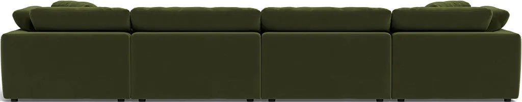 Fluffy 4 Piece Sectional W/Double Otto