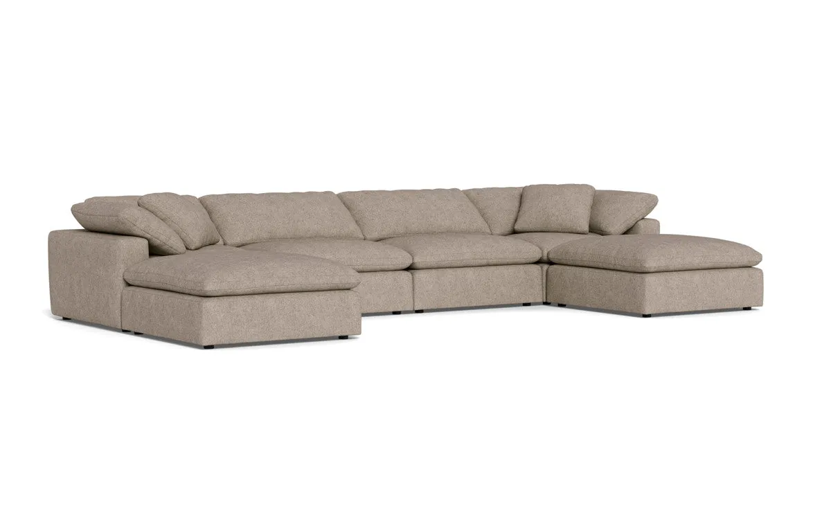Fluffy 4 Piece Sectional W/Double Otto