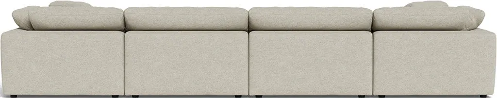Fluffy 4 Piece Sectional W/Double Otto