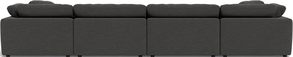 Fluffy 4 Piece Sectional W/Double Otto