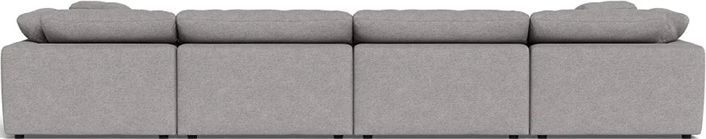 Fluffy 4 Piece Sectional W/Double Otto
