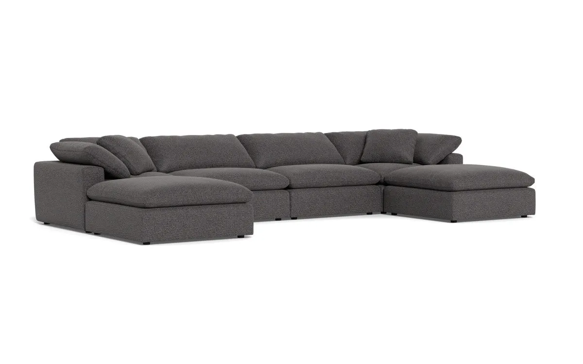 Fluffy 4 Piece Sectional W/Double Otto