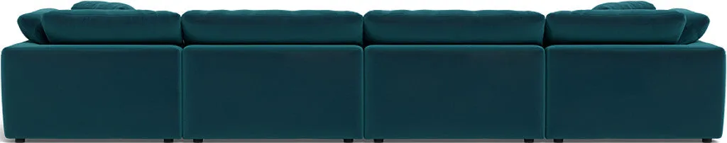 Fluffy 4 Piece Sectional W/Double Otto