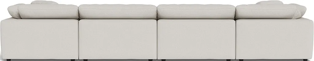 Fluffy 4 Piece Sectional W/Double Otto