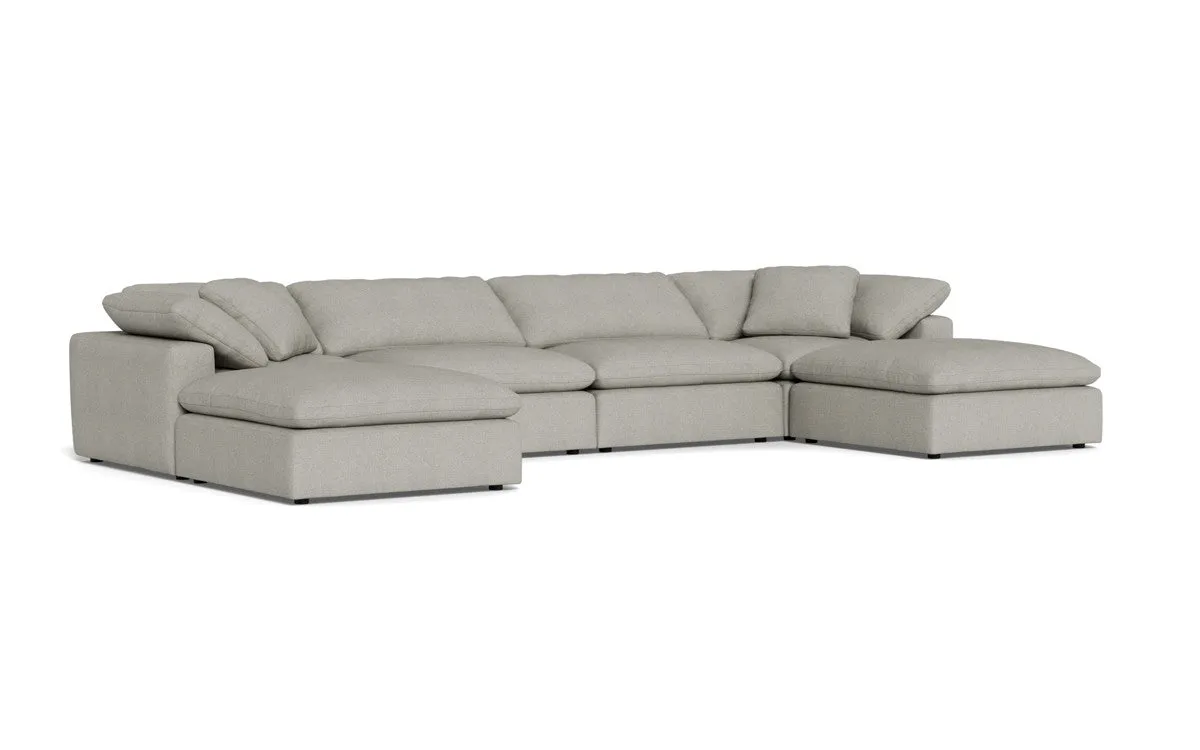 Fluffy 4 Piece Sectional W/Double Otto