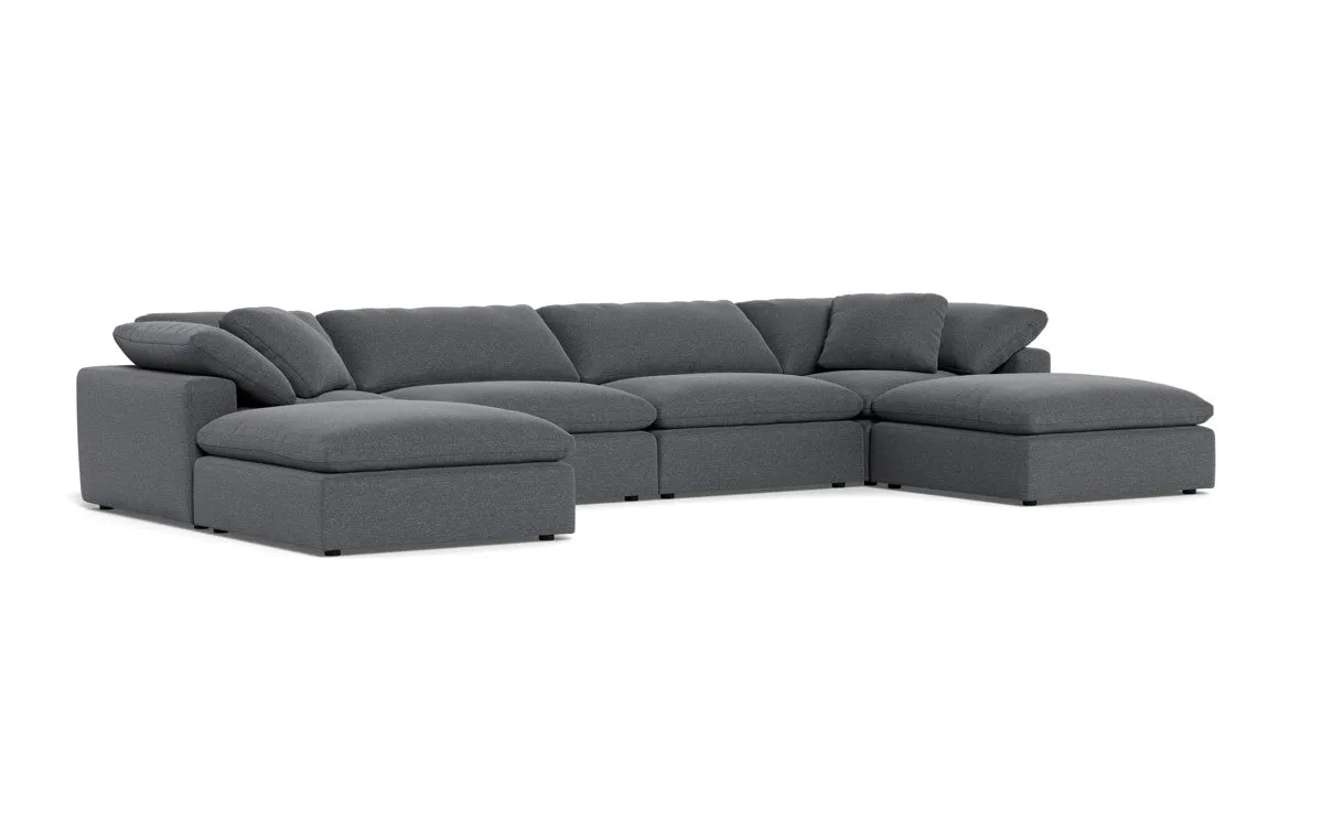 Fluffy 4 Piece Sectional W/Double Otto