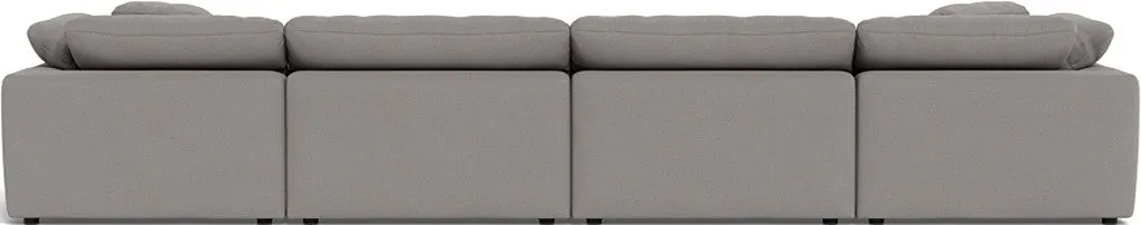 Fluffy 4 Piece Sectional W/Double Otto