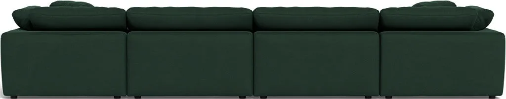 Fluffy 4 Piece Sectional W/Double Otto