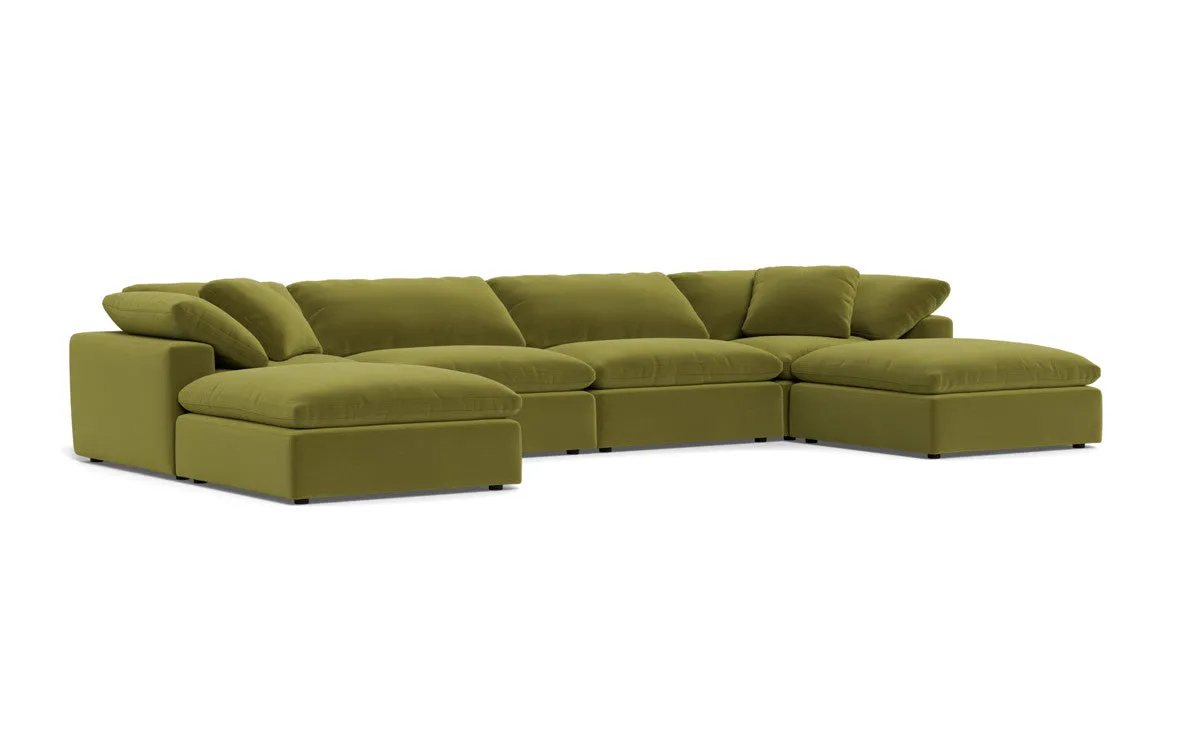 Fluffy 4 Piece Sectional W/Double Otto
