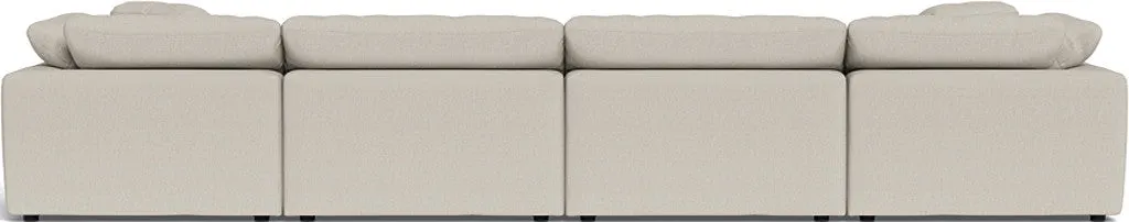 Fluffy 4 Piece Sectional W/Double Otto