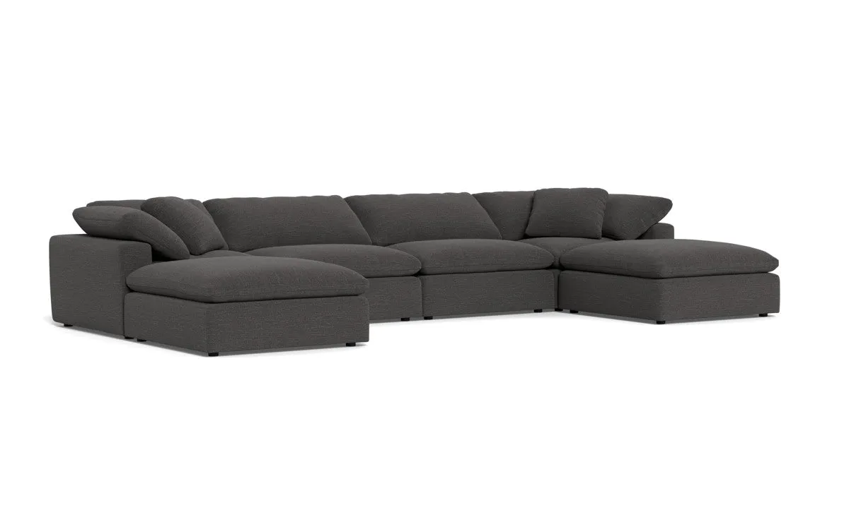Fluffy 4 Piece Sectional W/Double Otto