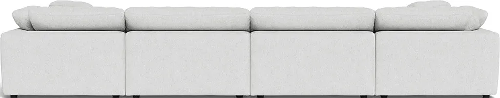 Fluffy 4 Piece Sectional W/Double Otto