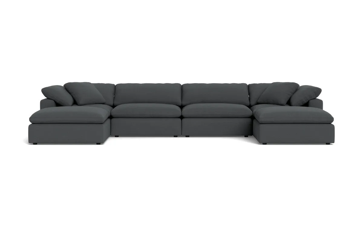 Fluffy 4 Piece Sectional W/Double Otto