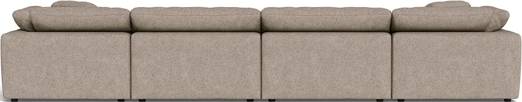 Fluffy 4 Piece Sectional W/Double Otto