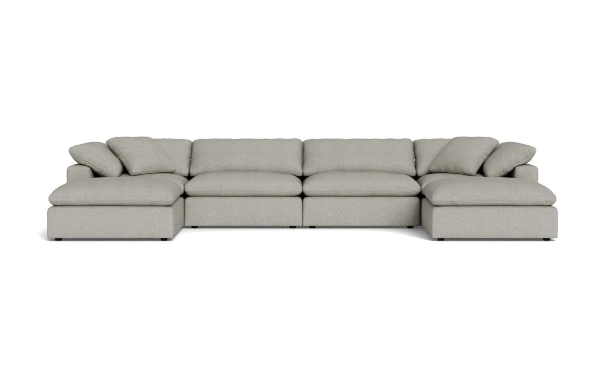 Fluffy 4 Piece Sectional W/Double Otto