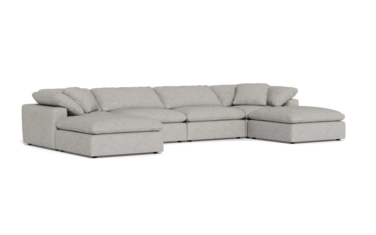 Fluffy 4 Piece Sectional W/Double Otto