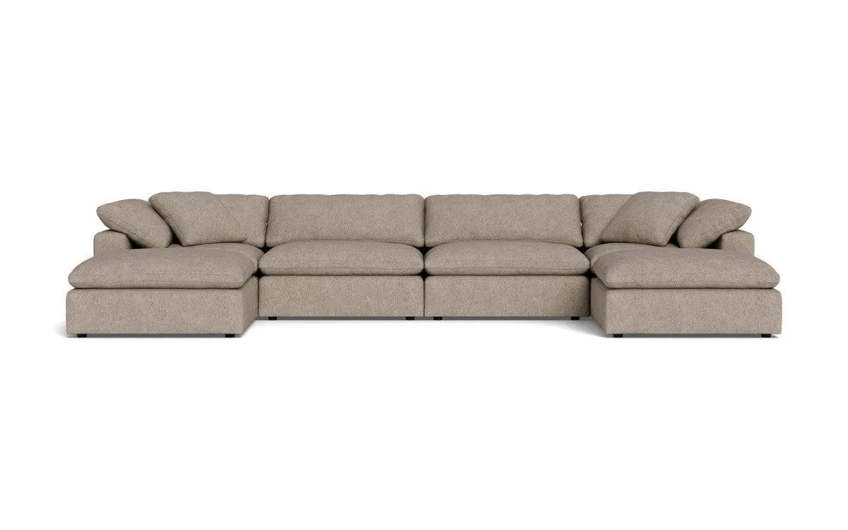 Fluffy 4 Piece Sectional W/Double Otto