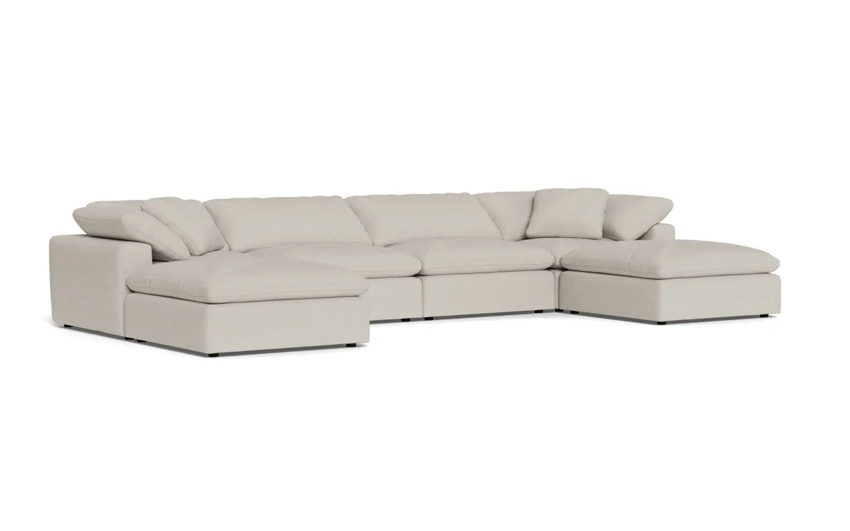 Fluffy 4 Piece Sectional W/Double Otto
