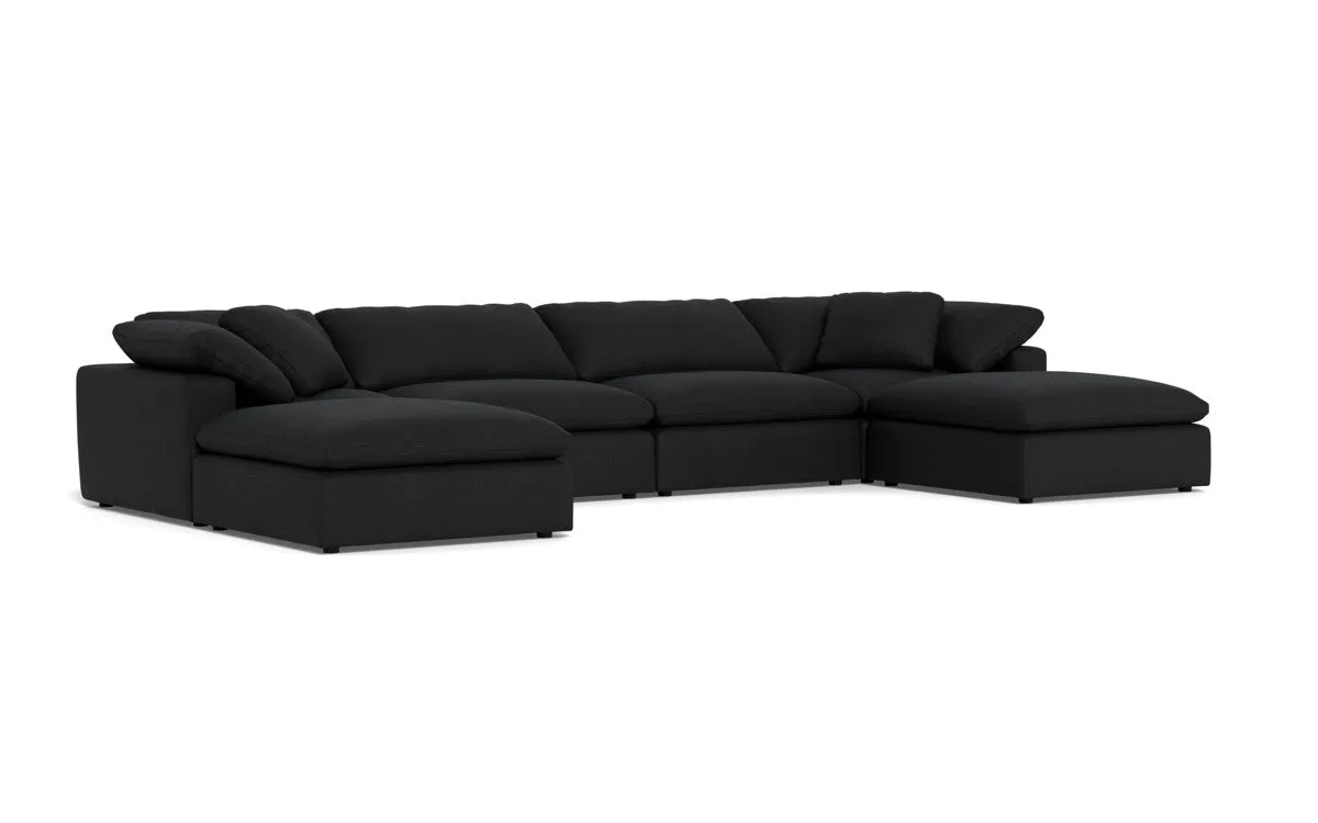 Fluffy 4 Piece Sectional W/Double Otto