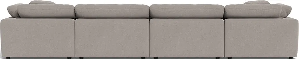 Fluffy 4 Piece Sectional W/Double Otto