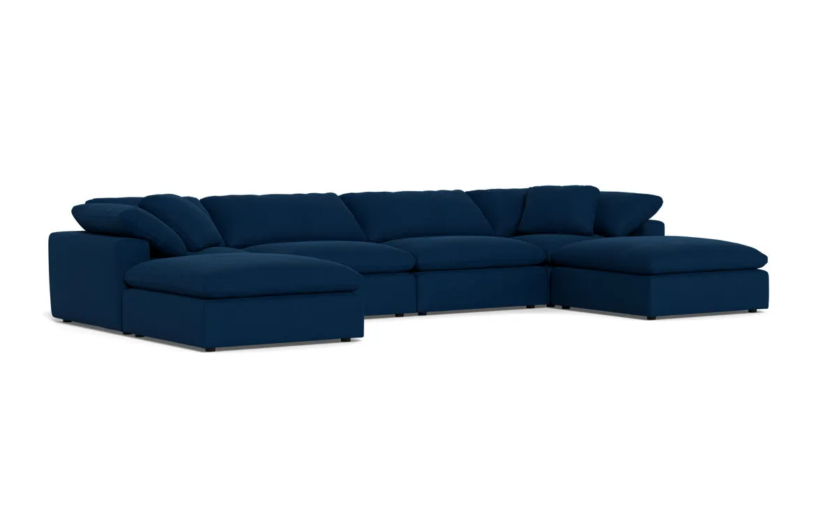 Fluffy 4 Piece Sectional W/Double Otto