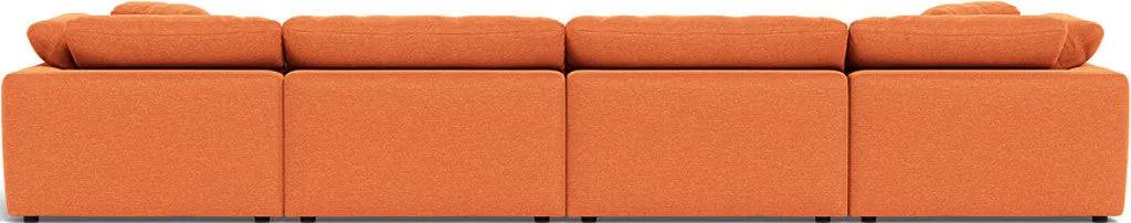 Fluffy 4 Piece Sectional W/Double Otto