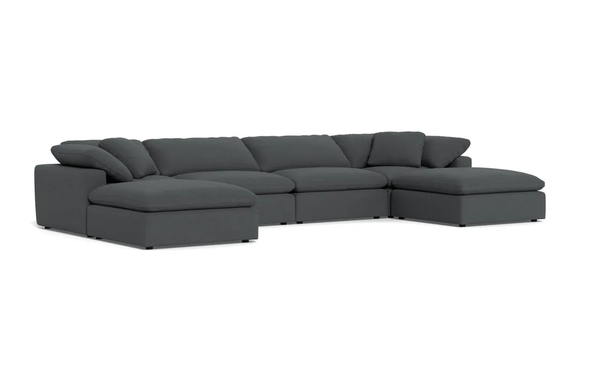 Fluffy 4 Piece Sectional W/Double Otto