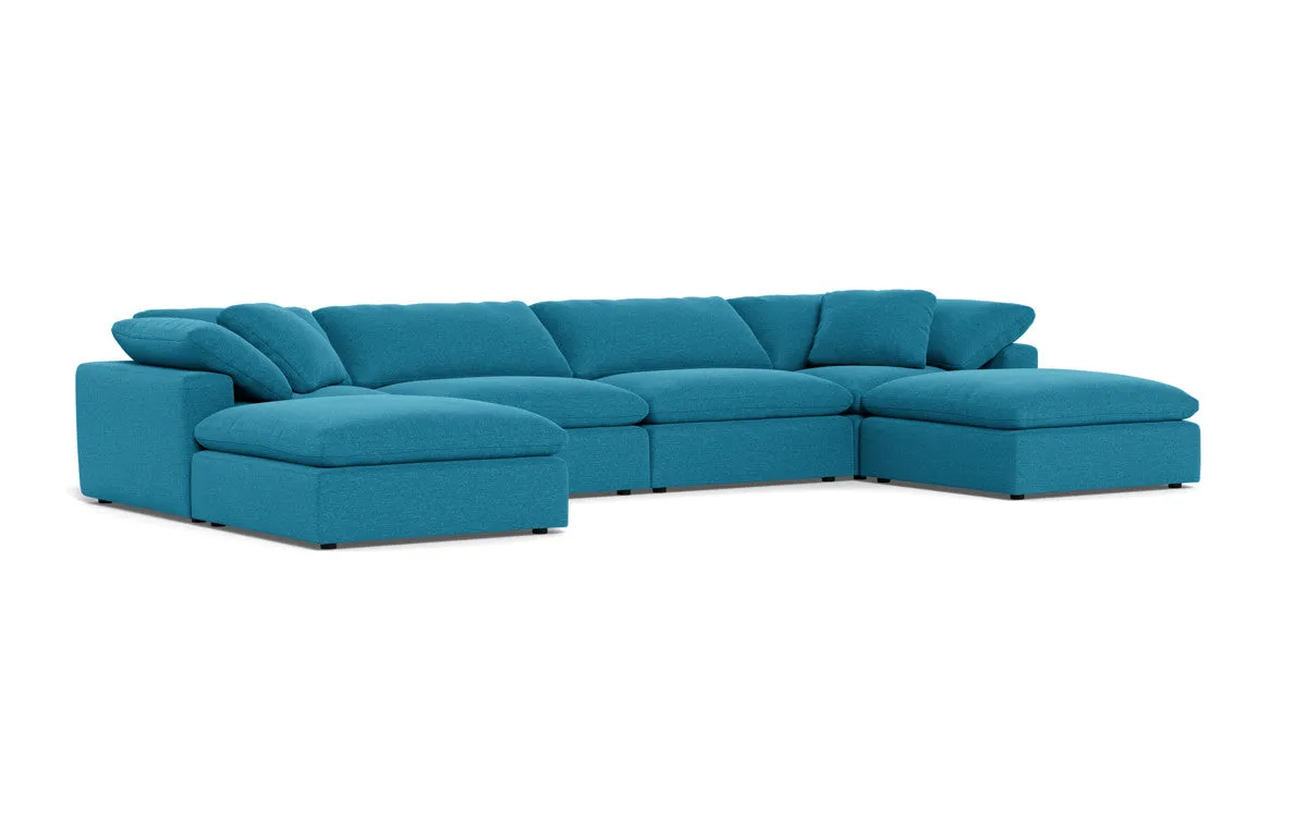 Fluffy 4 Piece Sectional W/Double Otto