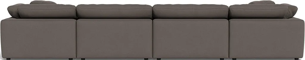 Fluffy 4 Piece Sectional W/Double Otto