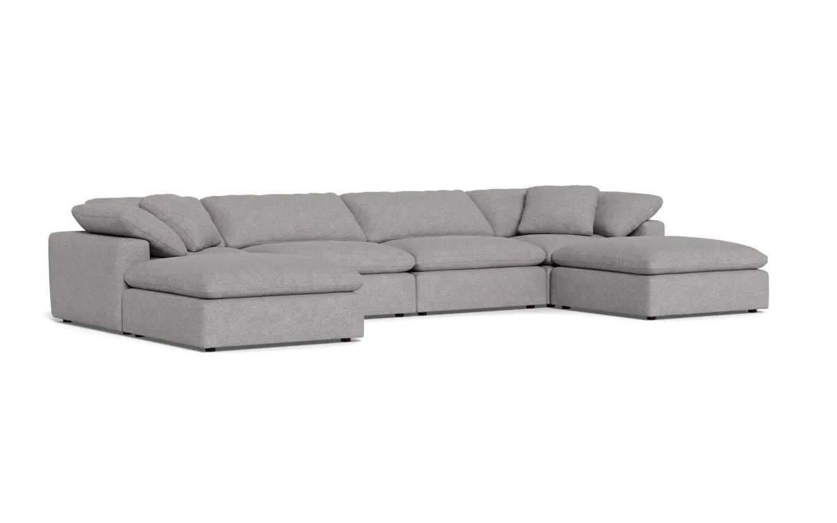 Fluffy 4 Piece Sectional W/Double Otto