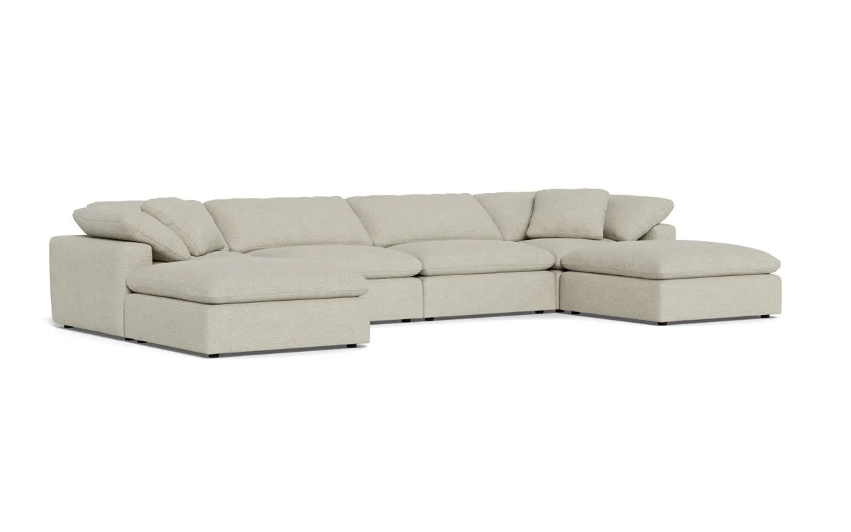 Fluffy 4 Piece Sectional W/Double Otto
