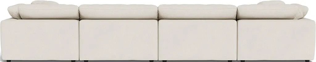 Fluffy 4 Piece Sectional W/Double Otto