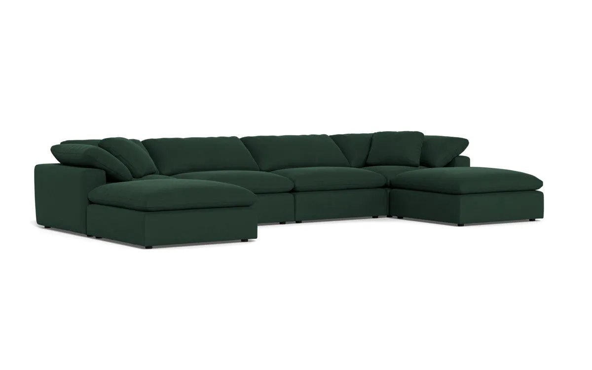 Fluffy 4 Piece Sectional W/Double Otto