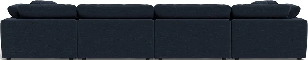 Fluffy 4 Piece Sectional W/Double Otto