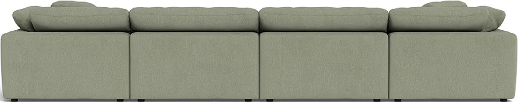 Fluffy 4 Piece Sectional W/Double Otto