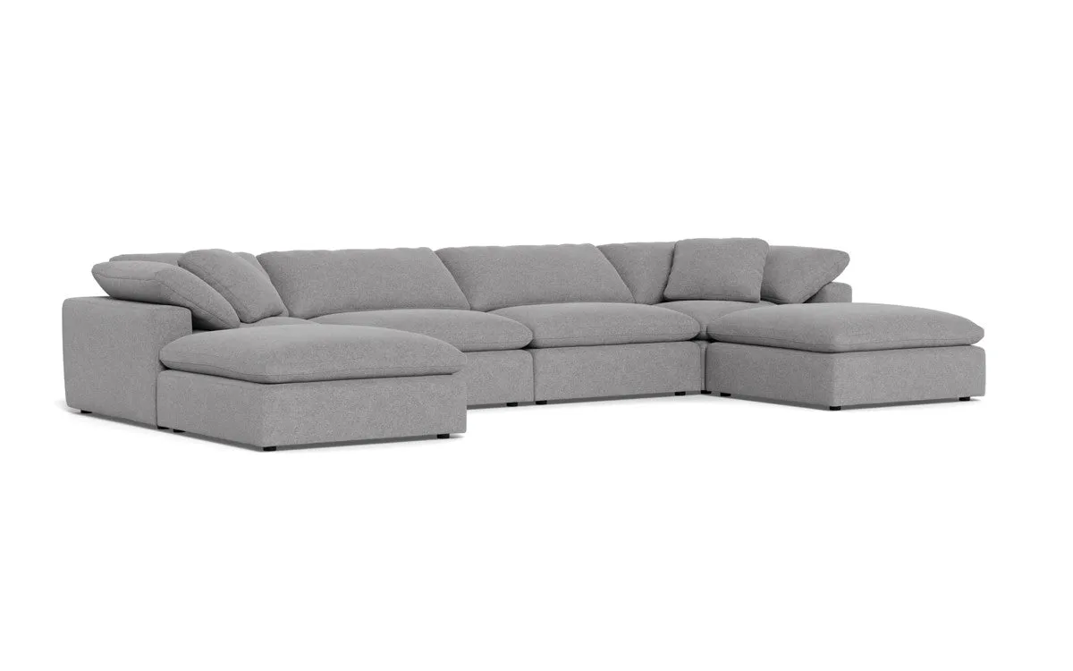 Fluffy 4 Piece Sectional W/Double Otto