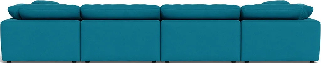 Fluffy 4 Piece Sectional W/Double Otto