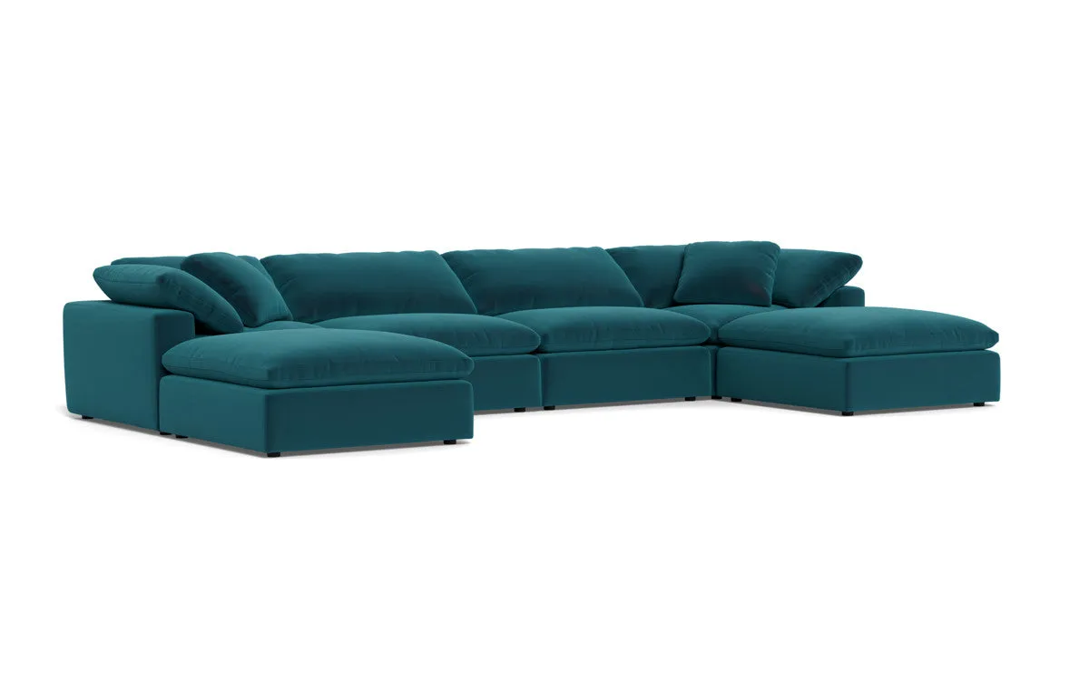 Fluffy 4 Piece Sectional W/Double Otto