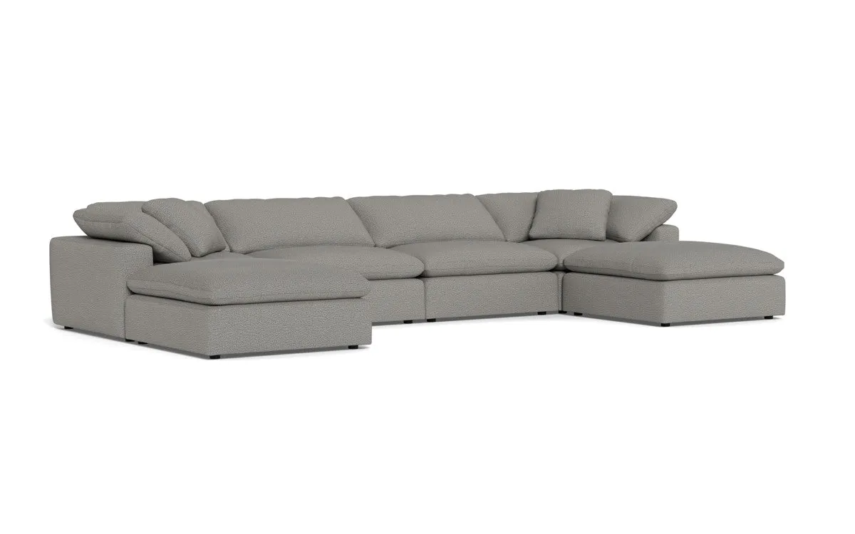 Fluffy 4 Piece Sectional W/Double Otto