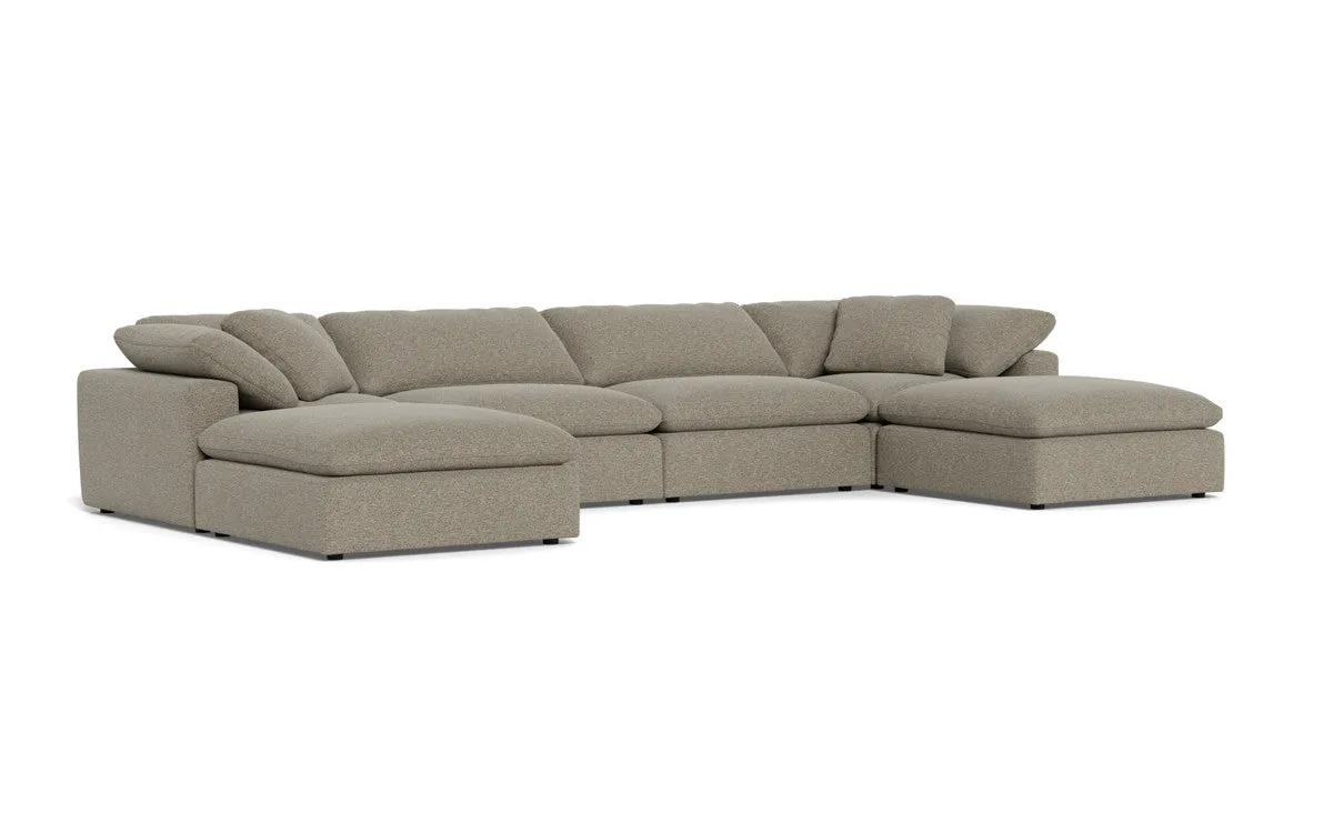 Fluffy 4 Piece Sectional W/Double Otto