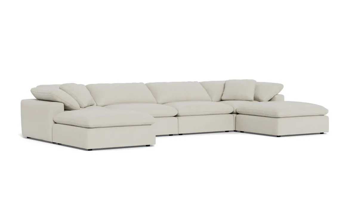 Fluffy 4 Piece Sectional W/Double Otto