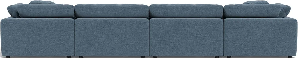 Fluffy 4 Piece Sectional W/Double Otto