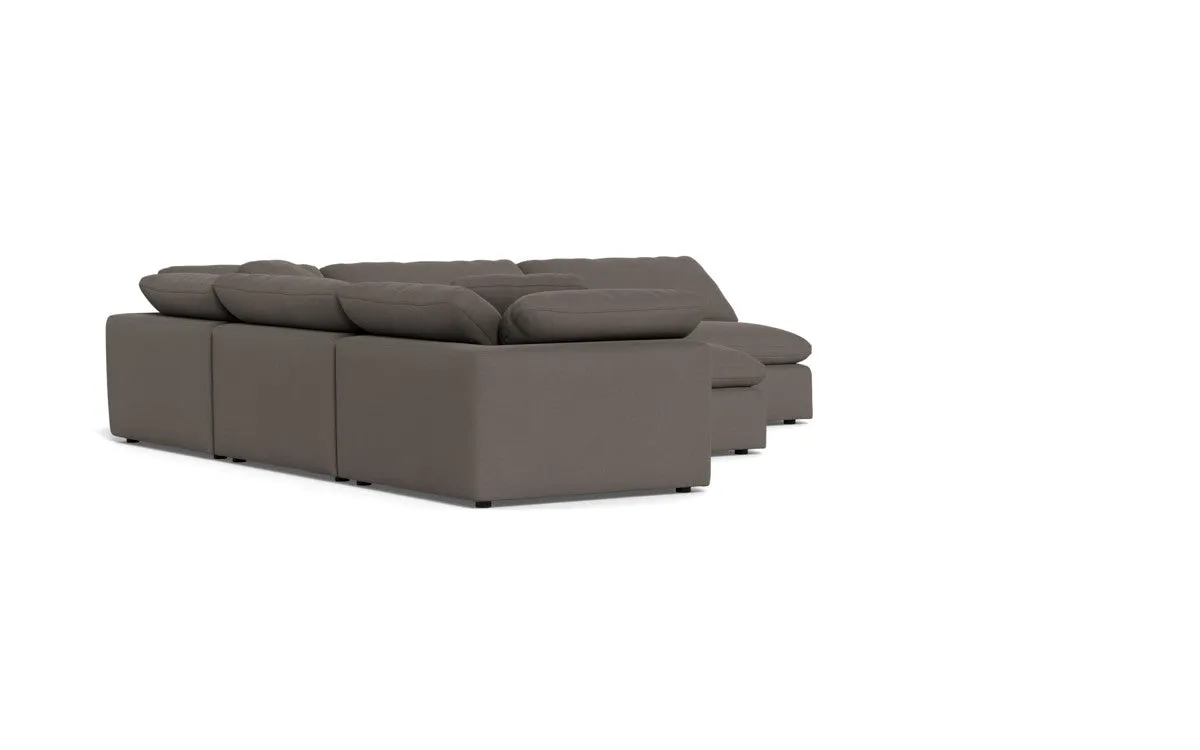 Fluffy 5 Piece Sectional W/Ottoman