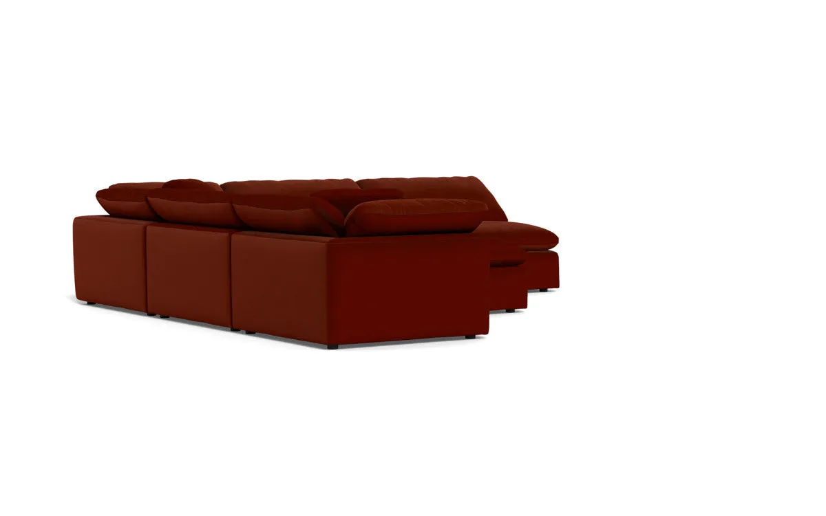 Fluffy 5 Piece Sectional W/Ottoman
